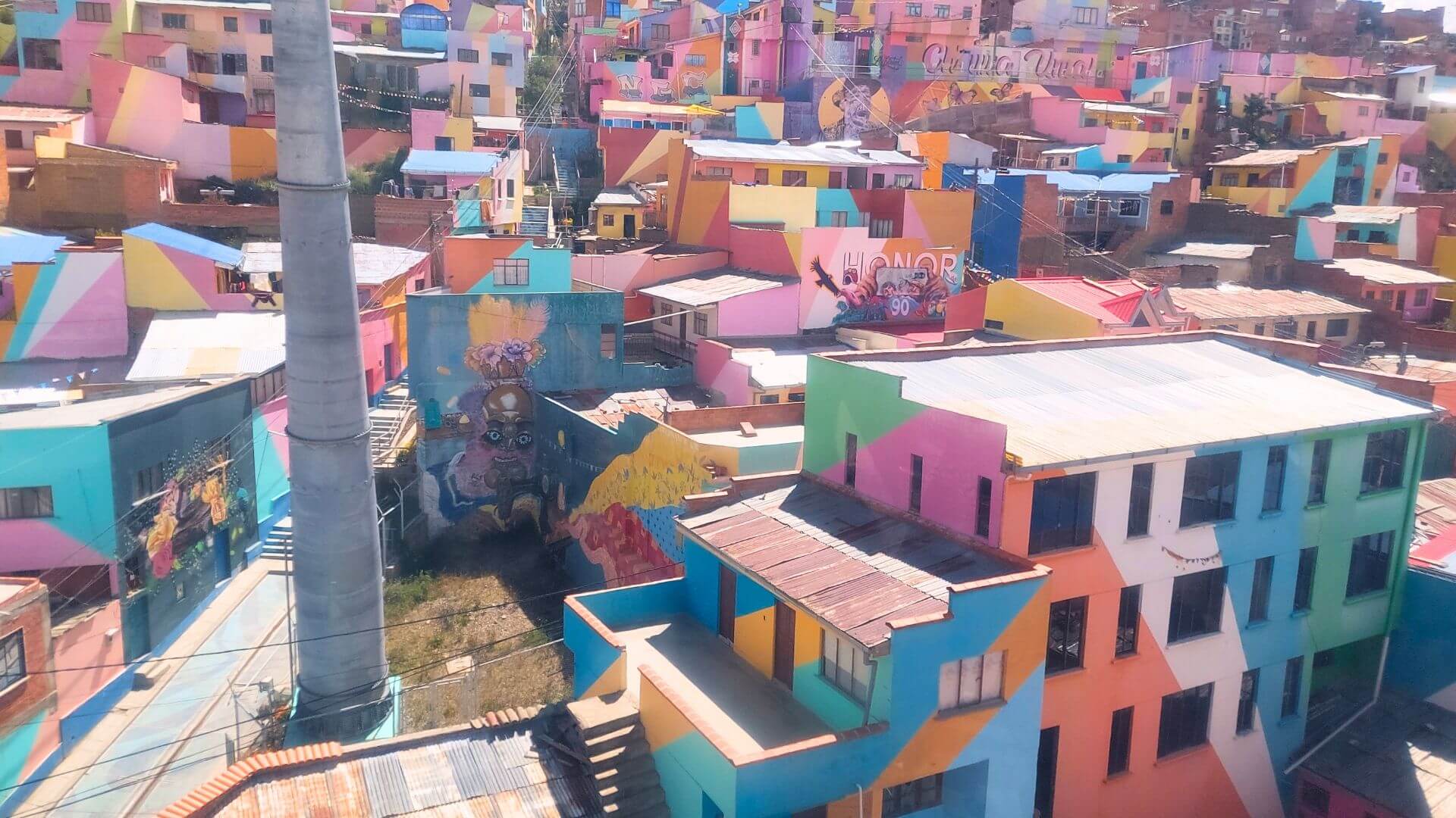 Casas pintadas en La Paz